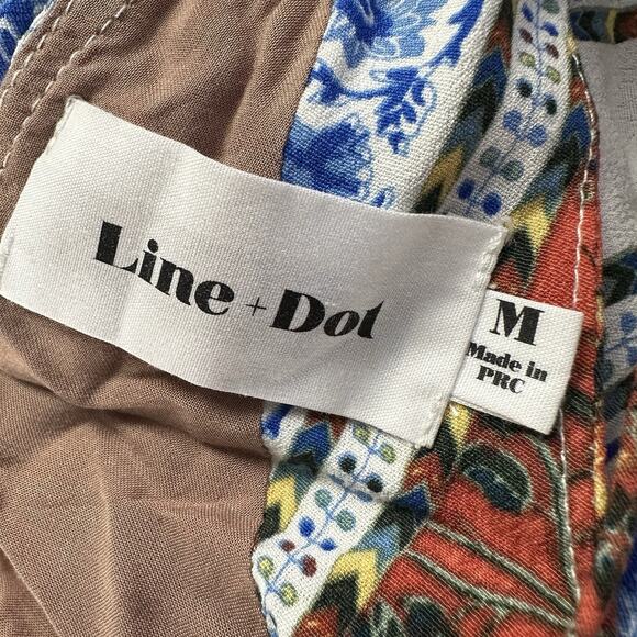 line and dot patchwork Floral halter top Size M - Picture 5 of 7